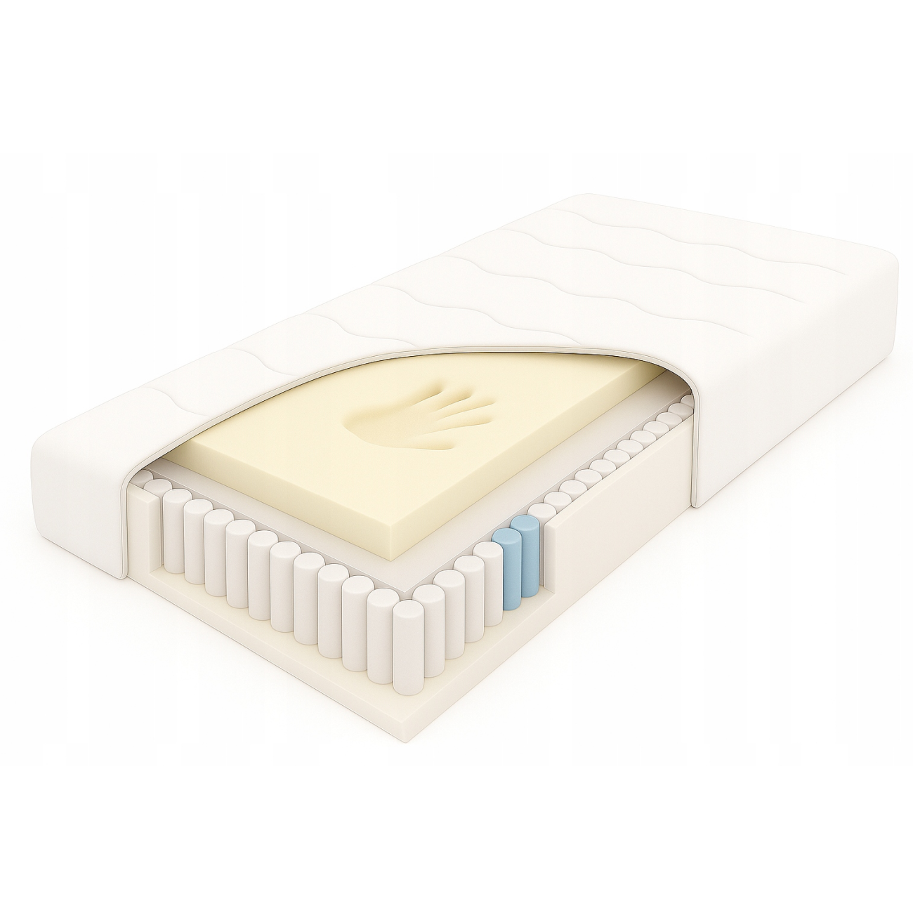 1113131 Materac kieszeniowy VISCO pocket 21 cm Memory sprężynowy - obrazek 1